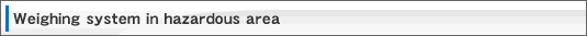 Weighing system in hazardous area