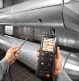 testo 480 measuring air flow in ventilation ducts